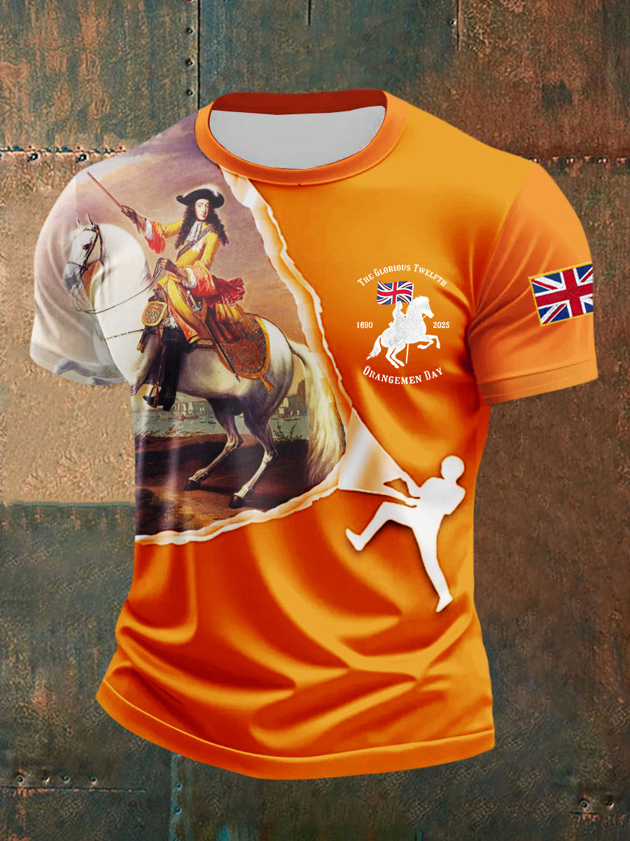 Men's Orange Day Casual Top