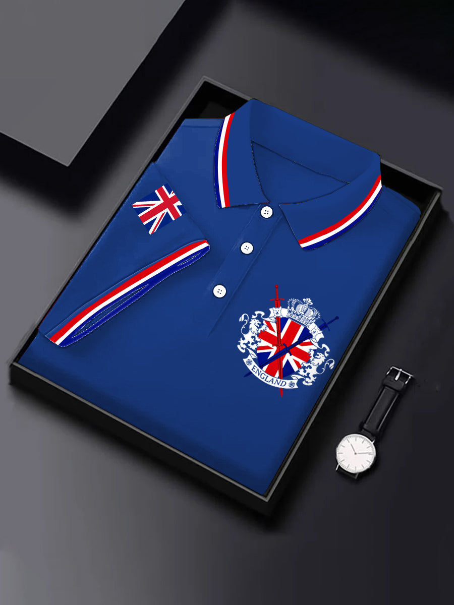 Men's UK Flag England Print Casual Top