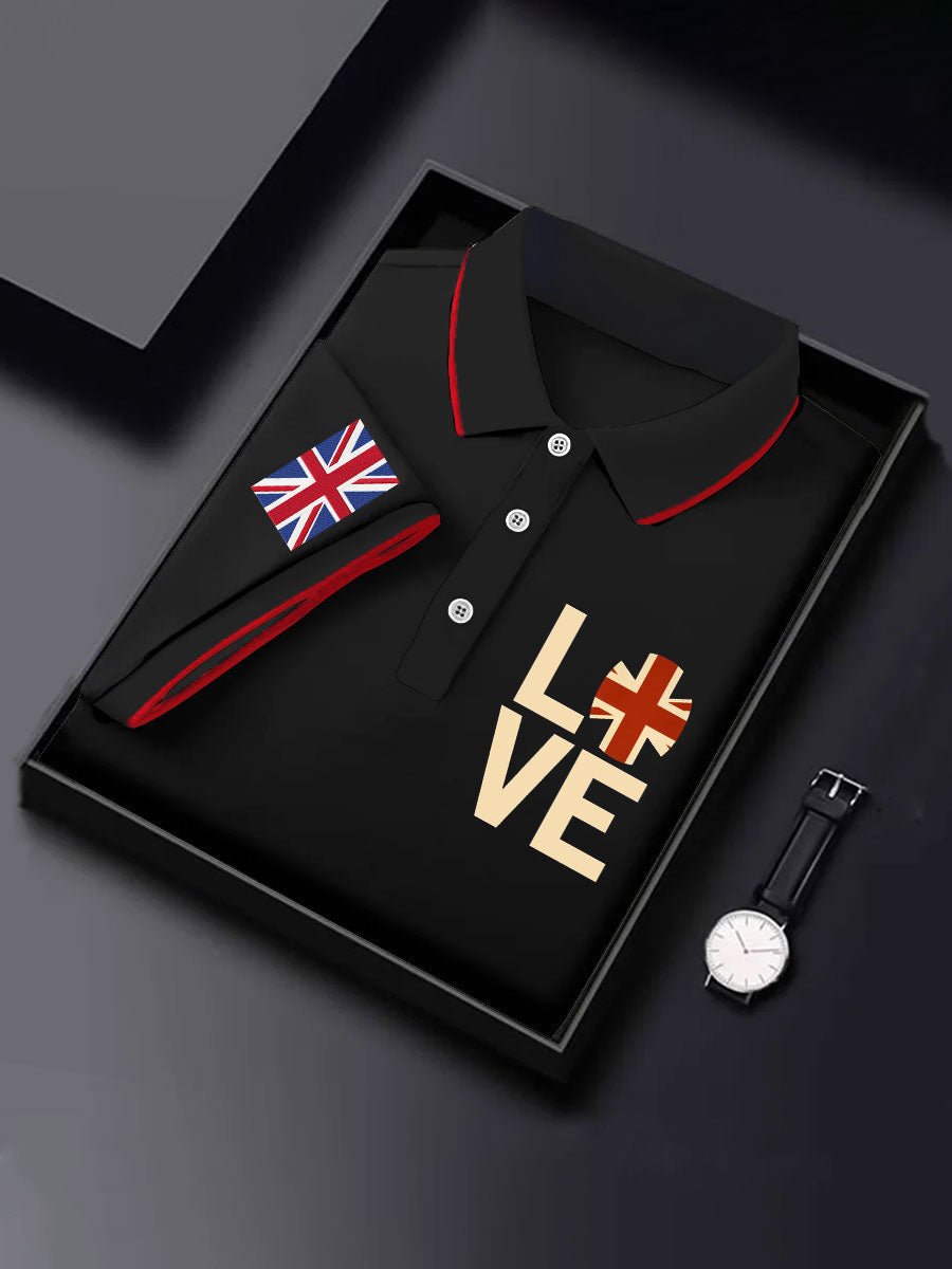 Men's Flag Printed Casual Tops