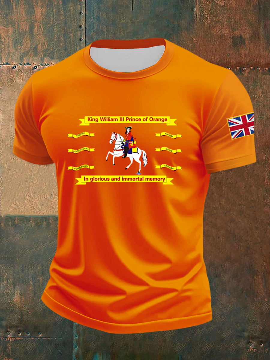 Men's Orange Day Casual Top