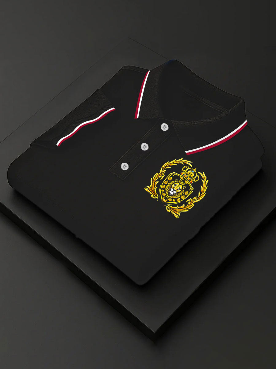 Men's Vintage England Lion Crown Casual Shirt