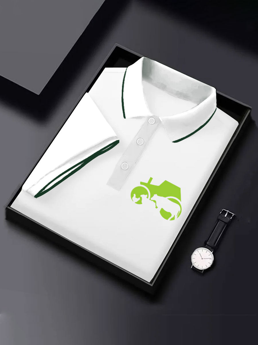 Men's British Farming Printed Casual Tops