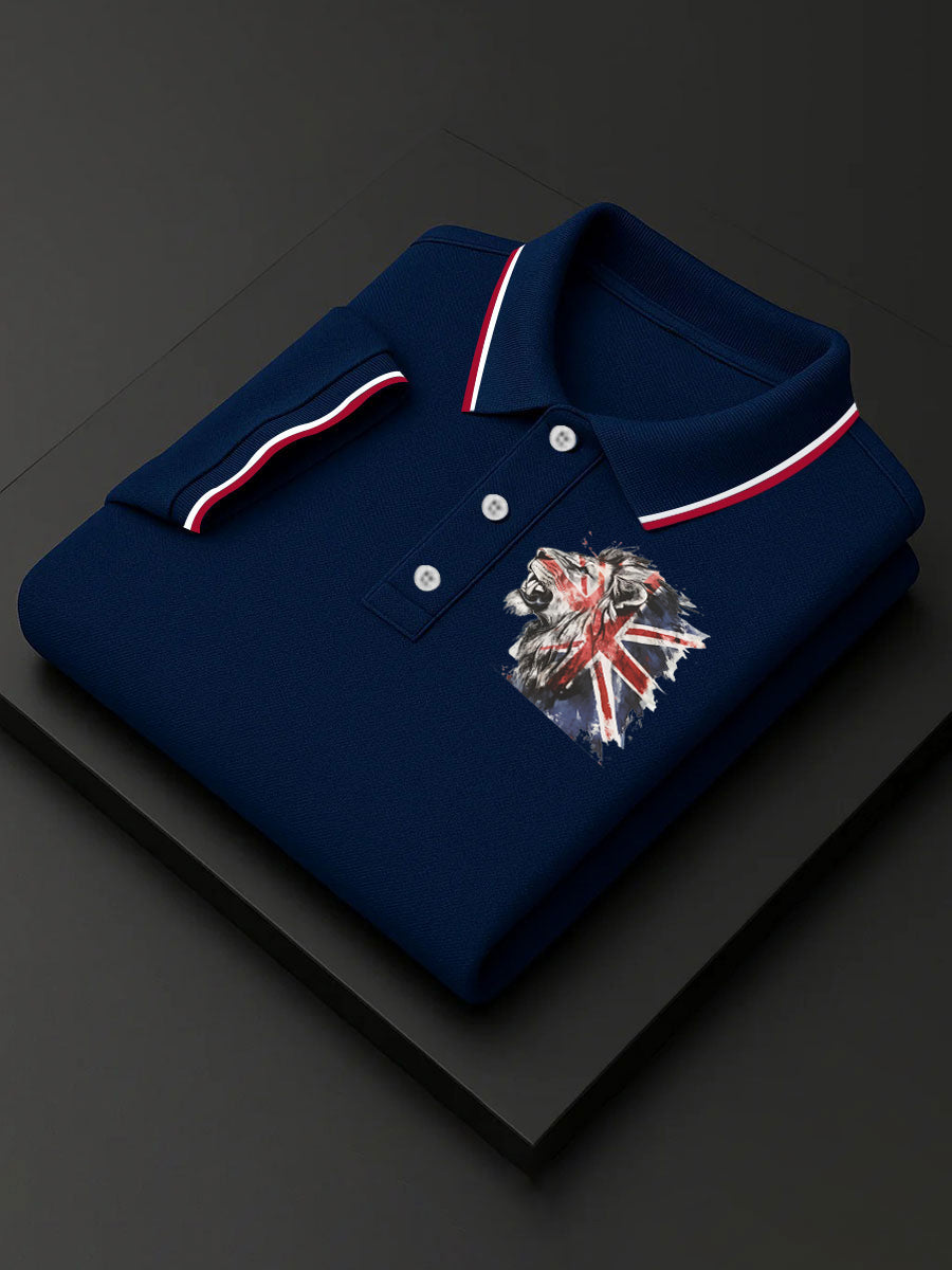 Men's Vintage England Flag Lion Casual Shirt