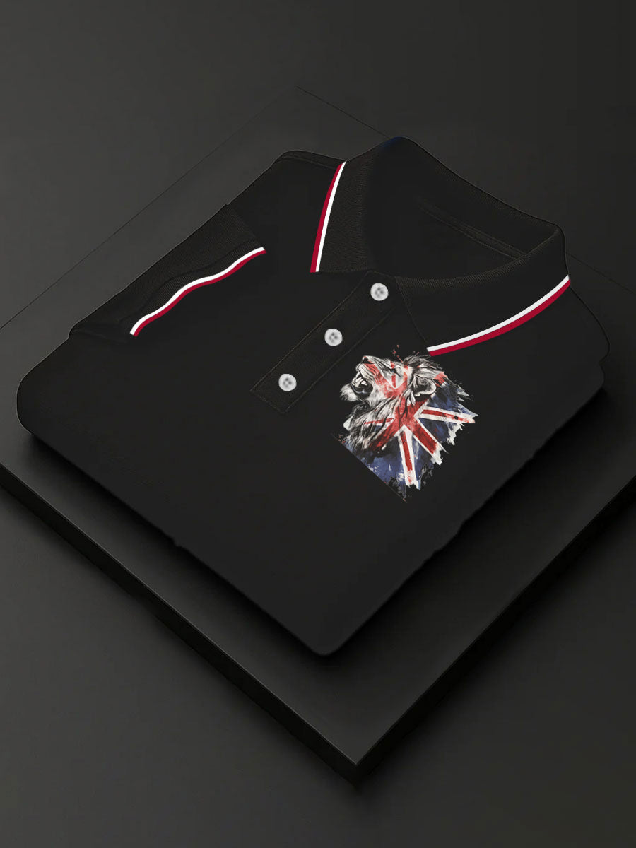 Men's Vintage England Flag Lion Casual Shirt