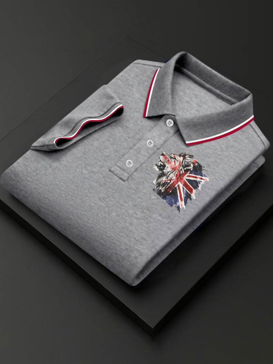 Men's Vintage England Flag Lion Casual Shirt