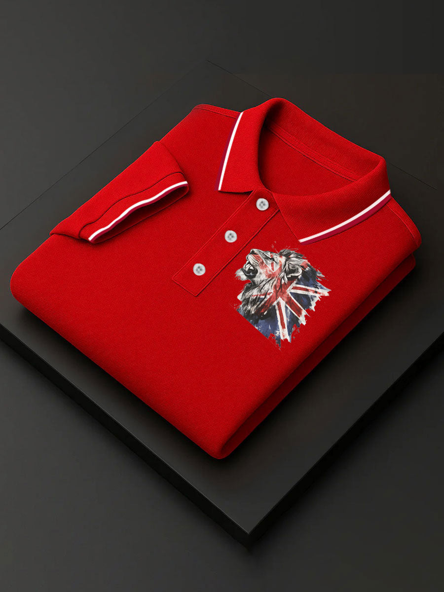 Men's Vintage England Flag Lion Casual Shirt