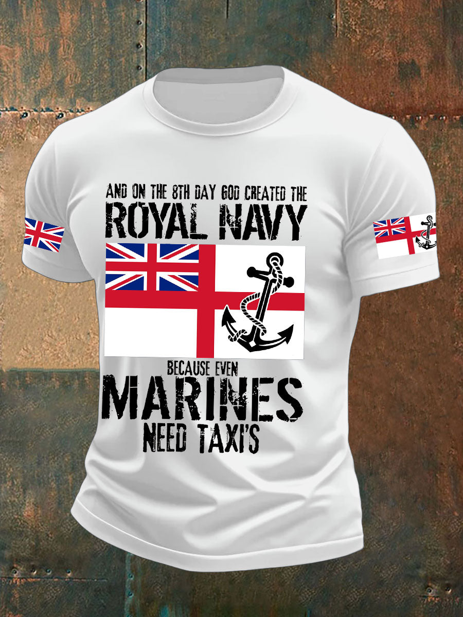 Men's Navy Veteran Printed T-shirt