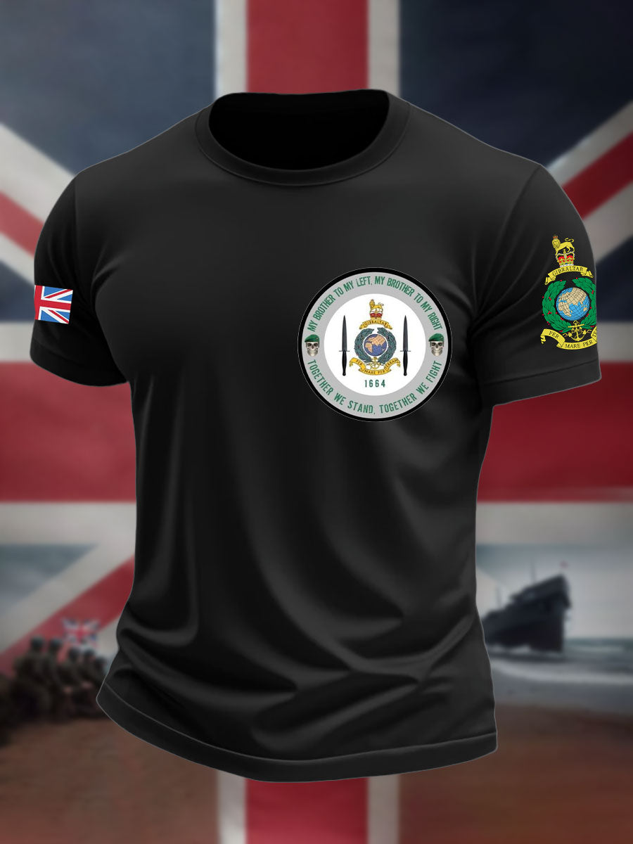Men's Navy Veteran Marines Commando Printed T-shirt