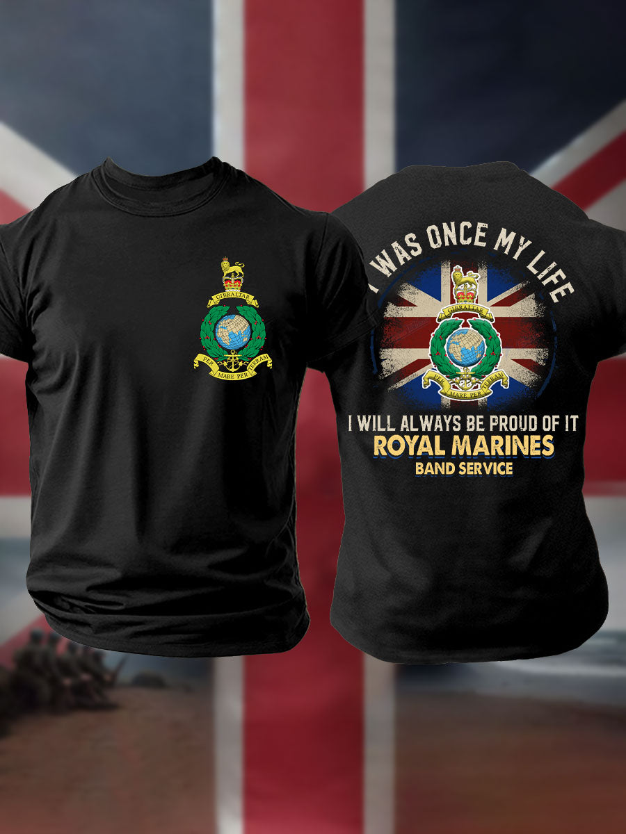 Men's Navy Veteran Marines Printed T-shirt