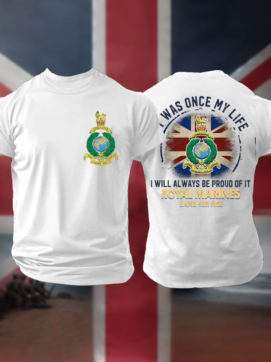 Men's Navy Veteran Marines Printed T-shirt