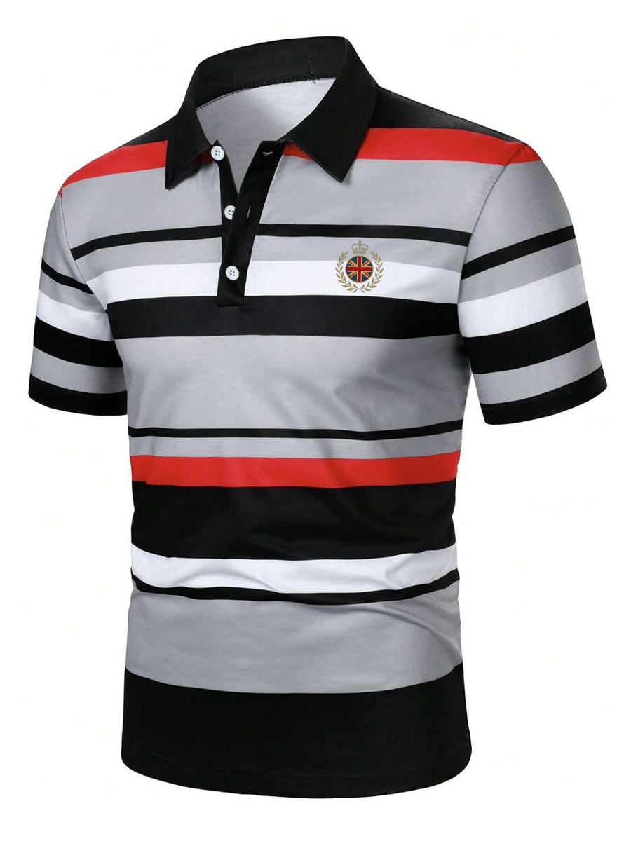 Men's Stripes Print Casual Top