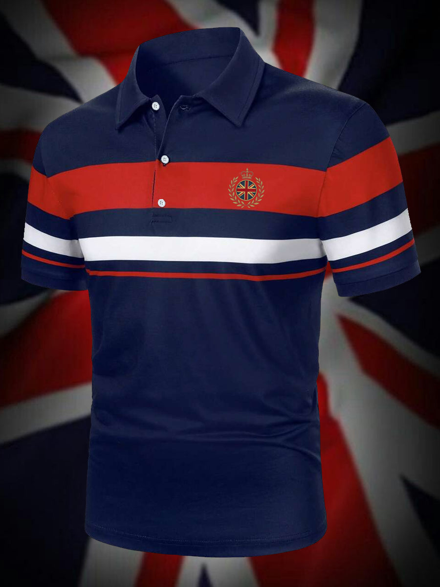 Men's Stripes Print Casual Top