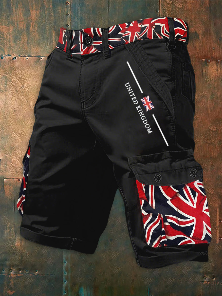 Men's UK Flag Print Casual Shorts