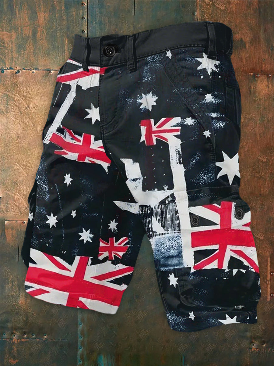 Men's UK Flag Print Casual Shorts