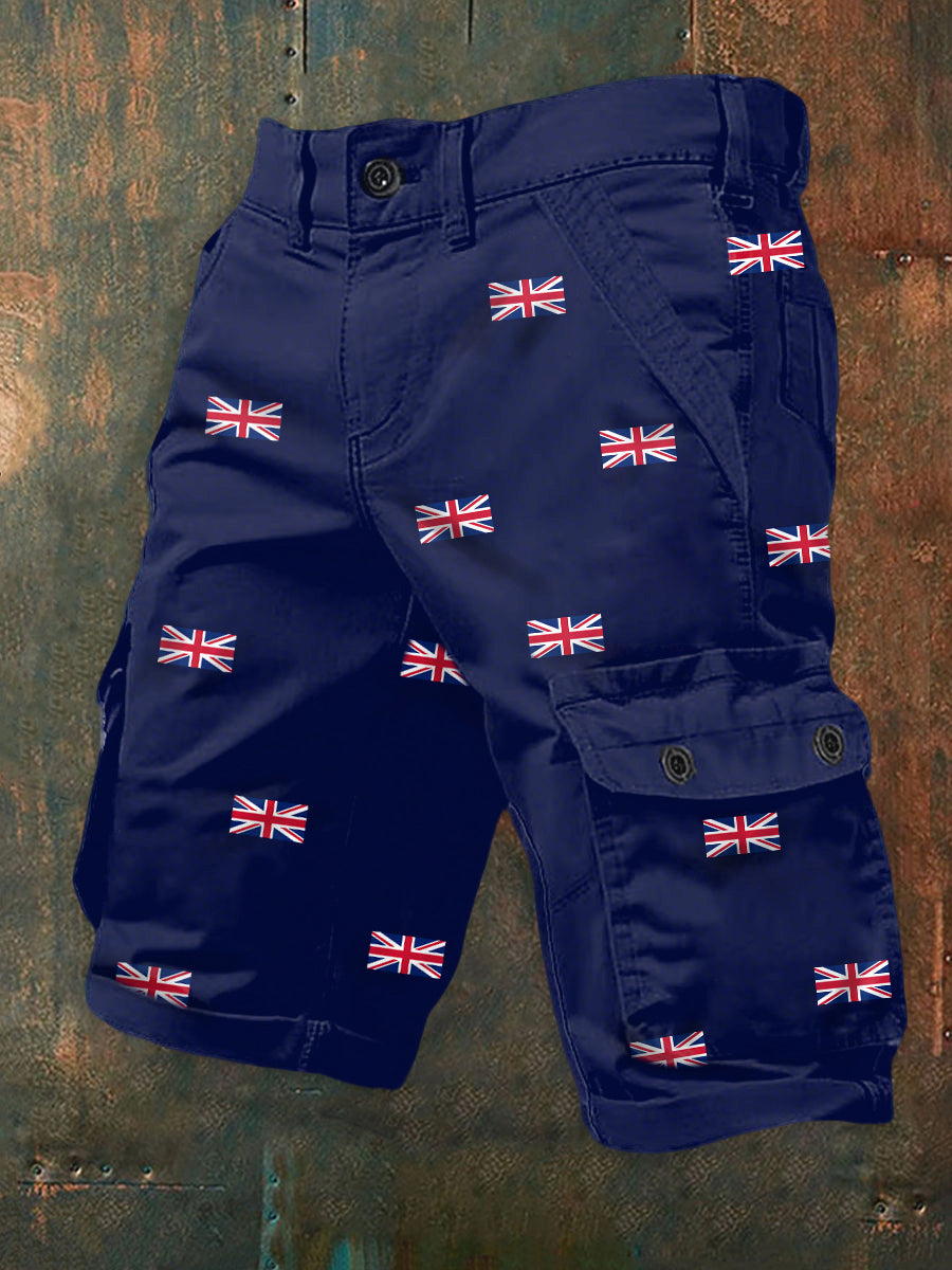 Men's UK Flag Print Casual Shorts