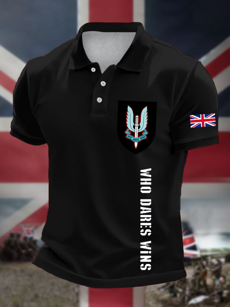 Men's SAS Special Air Service Printed Casual Tops