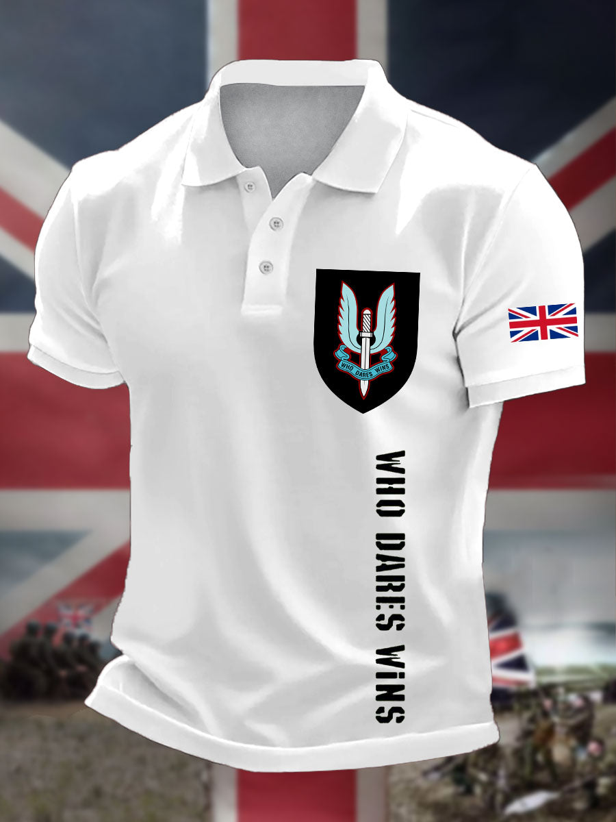 Men's SAS Special Air Service Printed Casual Tops