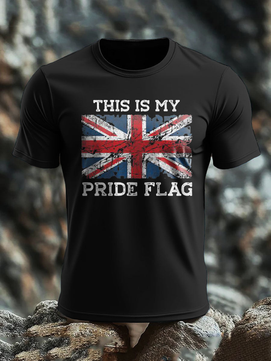 Men's UK Flag Patoitic Printed T-shirt