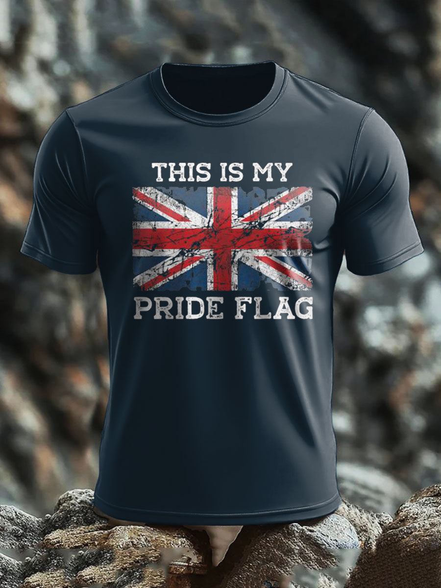Men's UK Flag Patoitic Printed T-shirt