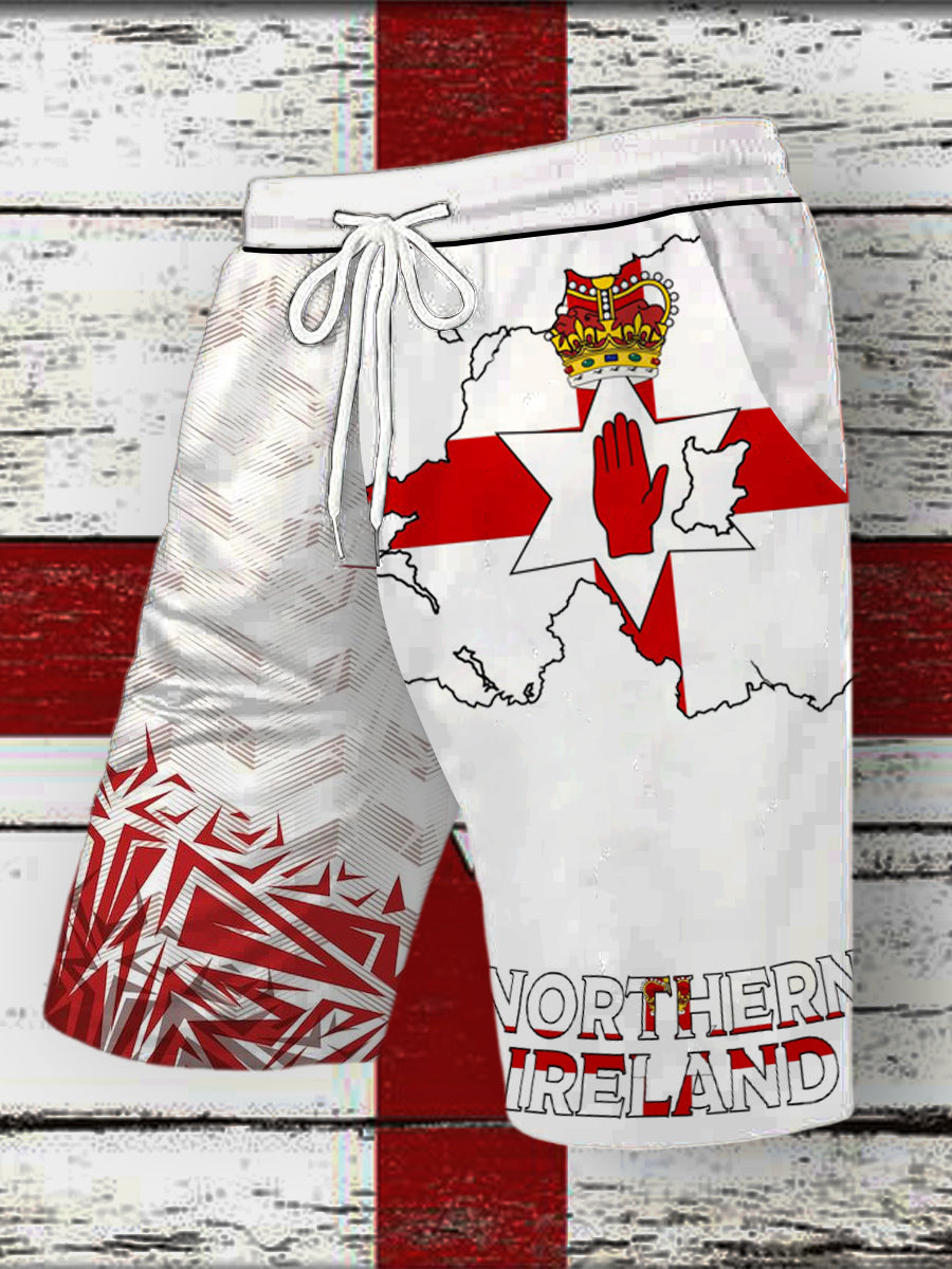 Men's Northern Ireland Printed Drawstring Shorts