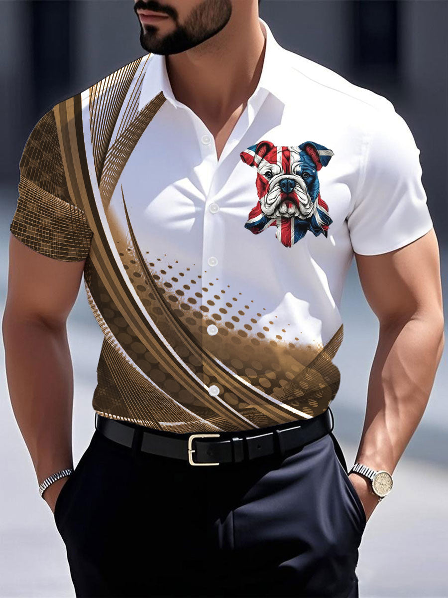 Men's Vintage England Flag Casual Shirt