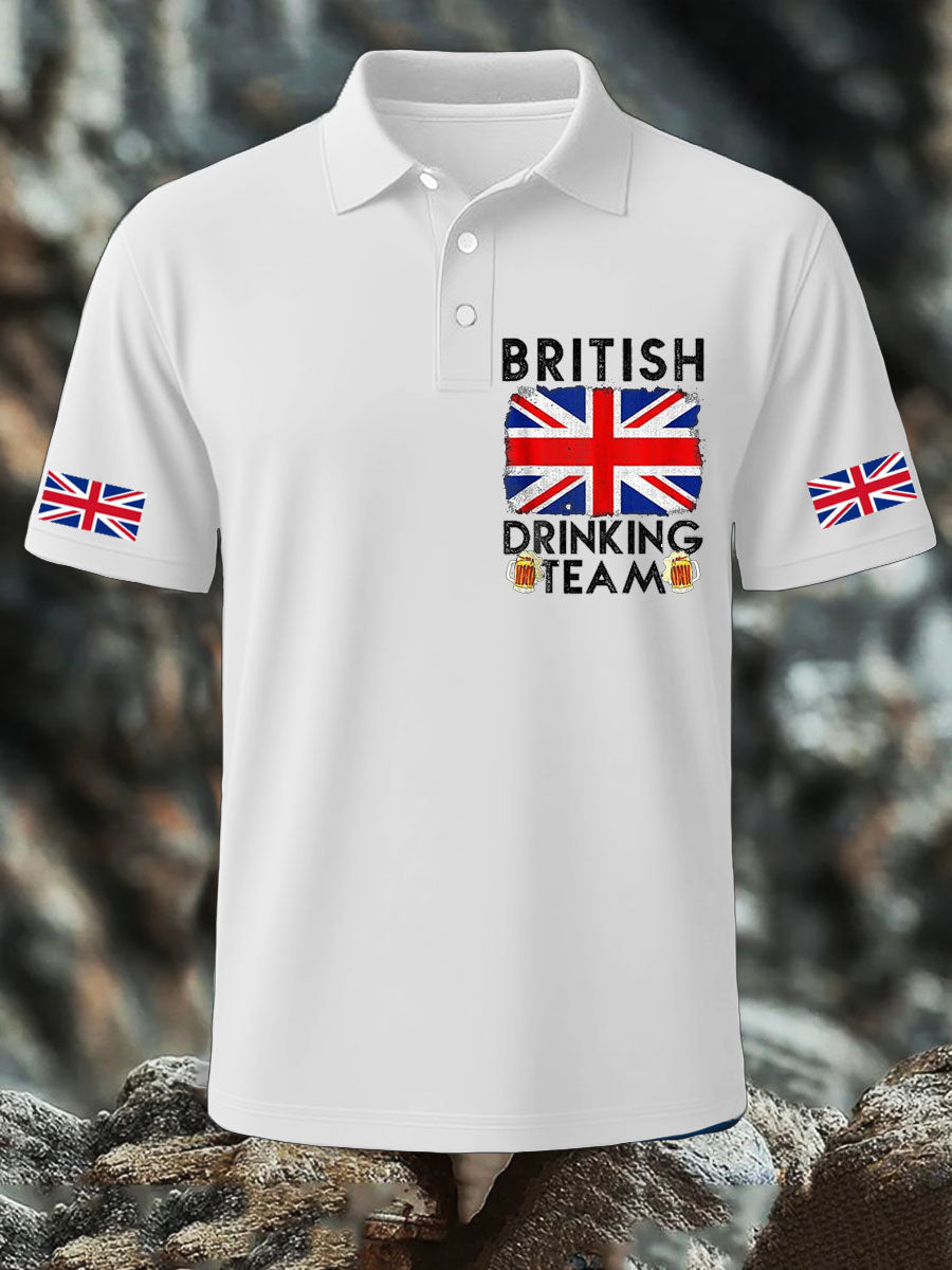 Men's UK Flag Pride Patriotic Printed Casual Tops