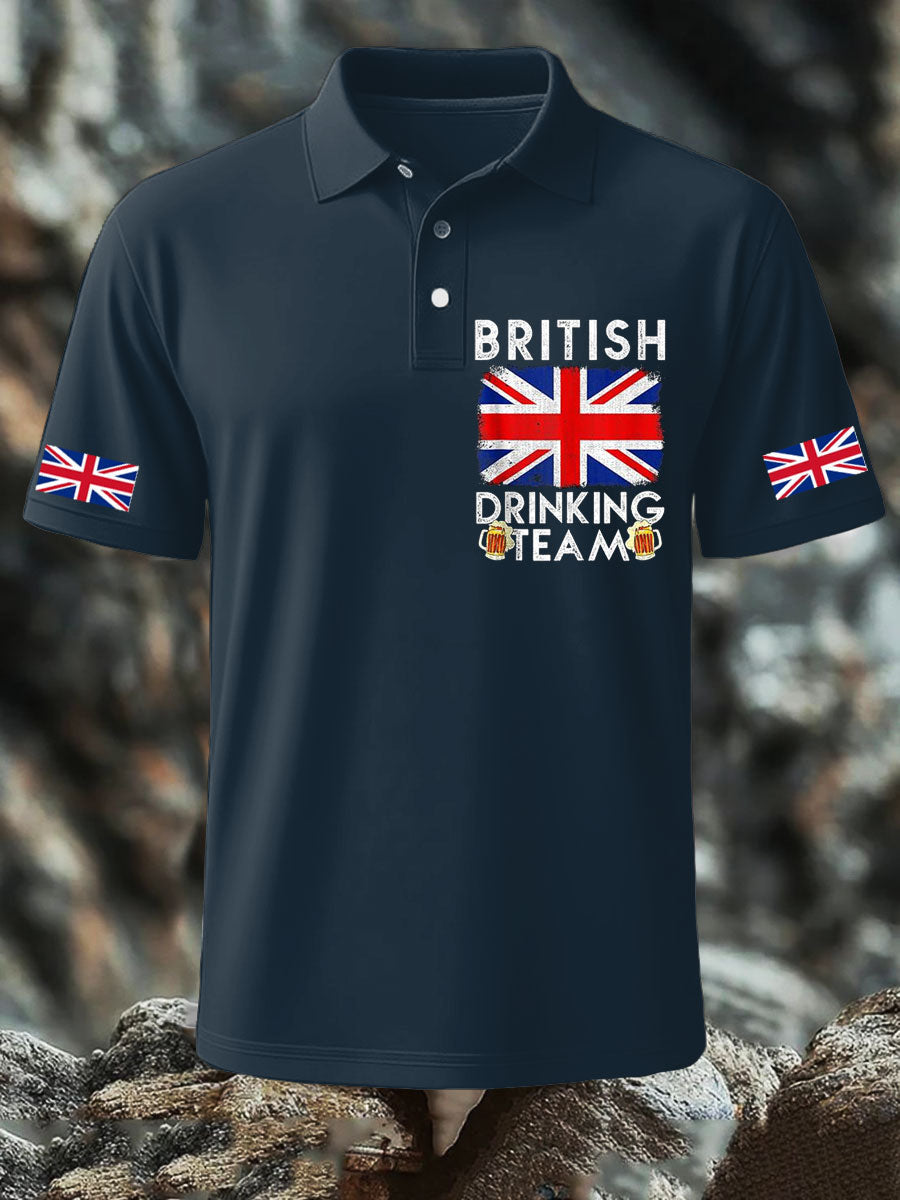 Men's UK Flag Pride Patriotic Printed Casual Tops