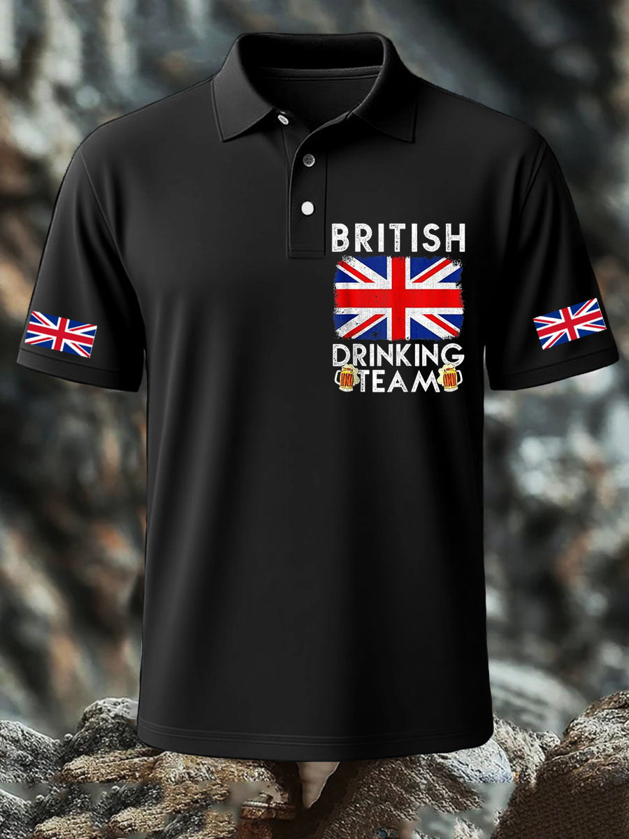 Men's UK Flag Pride Patriotic Printed Casual Tops