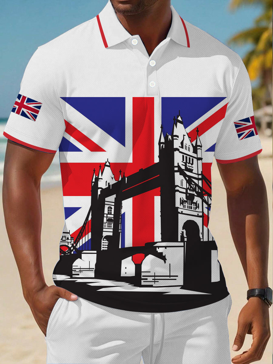 Men's Vintage England Flag Casual Shirt