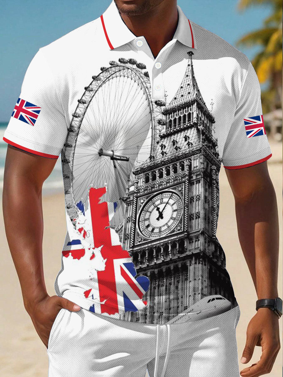 Men's Vintage England Flag Casual Shirt