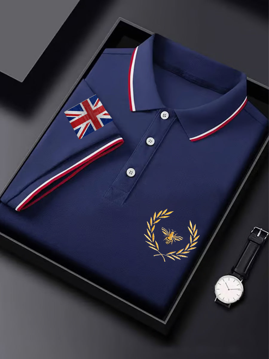 Men's UK Flag Print Casual Short Sleeve Top