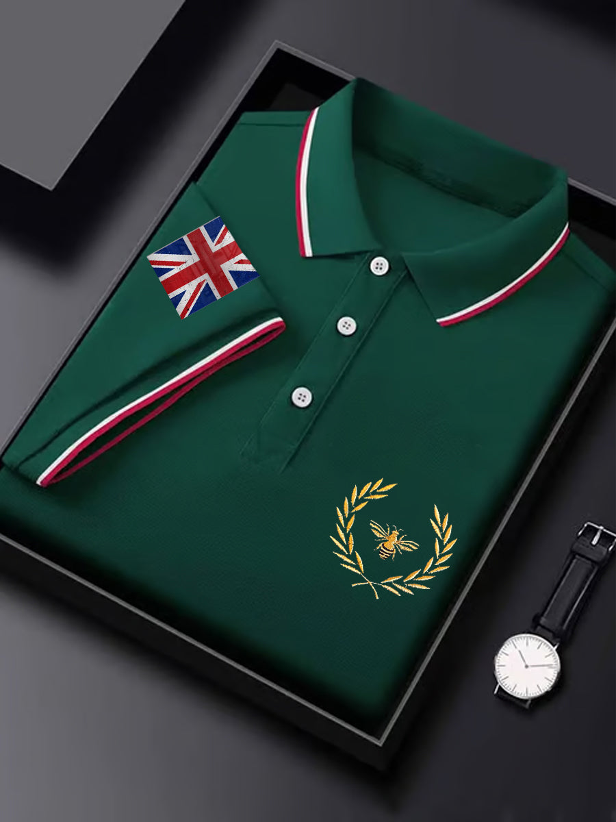 Men's UK Flag Print Casual Short Sleeve Top