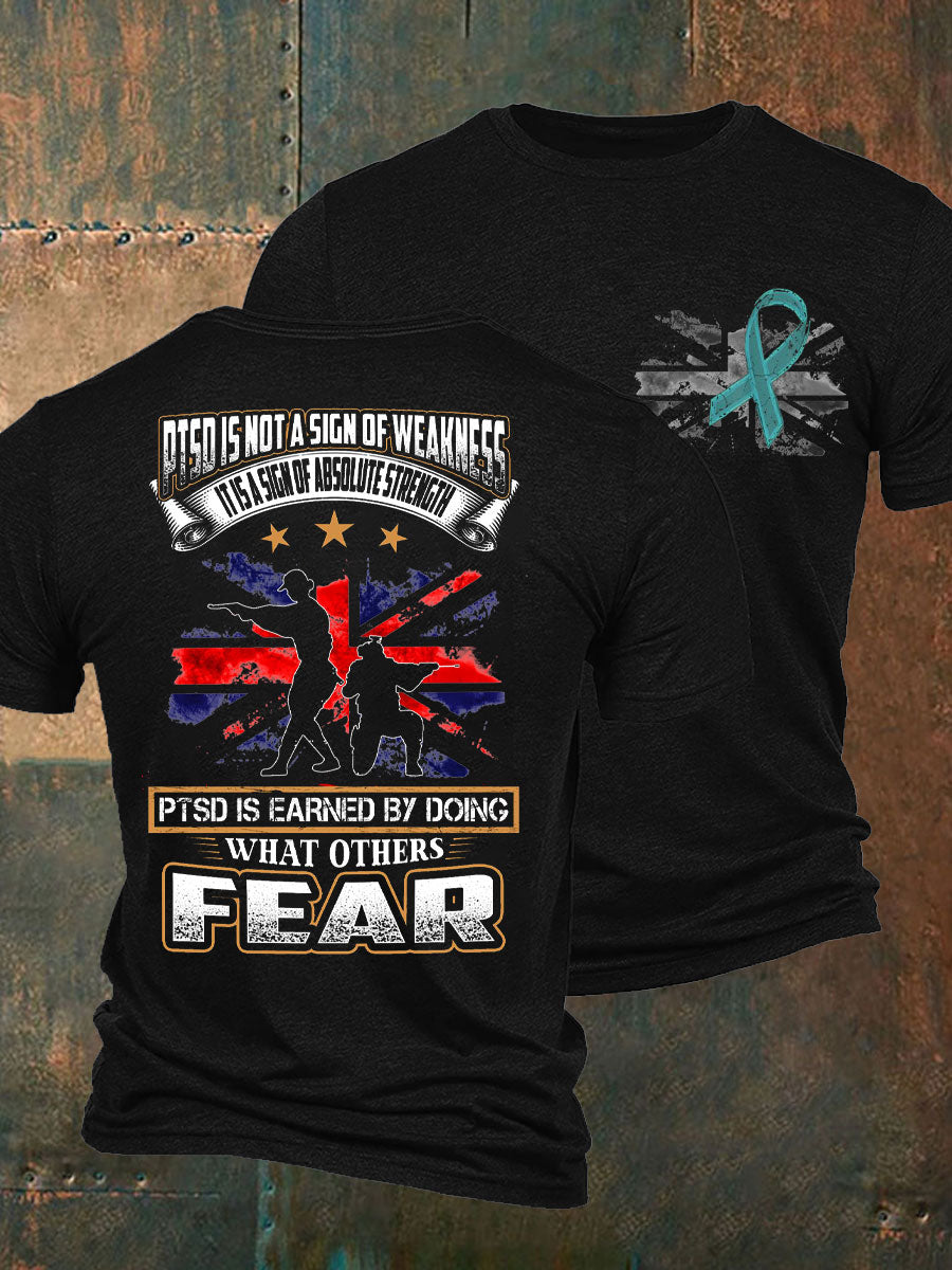Men's PTSD Awareness Veteran T-shirt