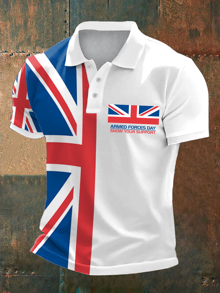 Men's Armed Force Day Printed Casual Tops