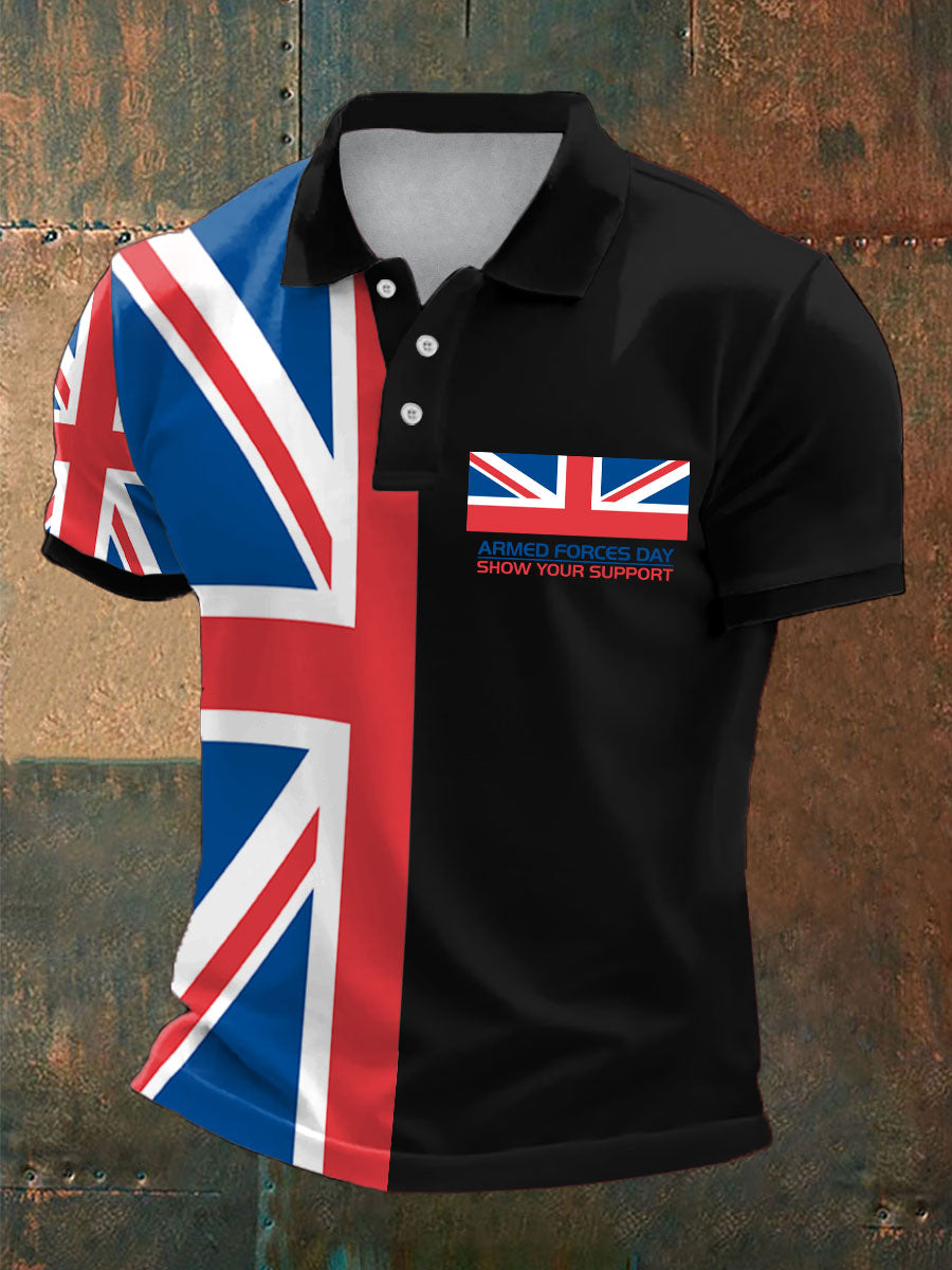 Men's Armed Force Day Printed Casual Tops