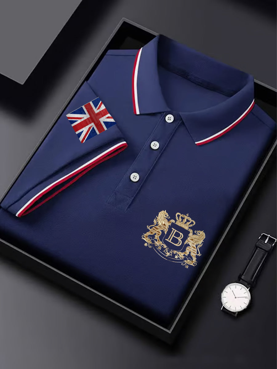 Men's UK Flag Print Casual Short Sleeve Top