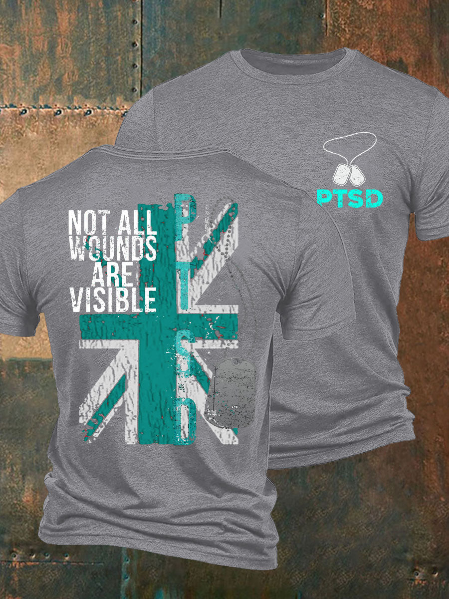 Men's PTSD Awareness Veteran T-shirt