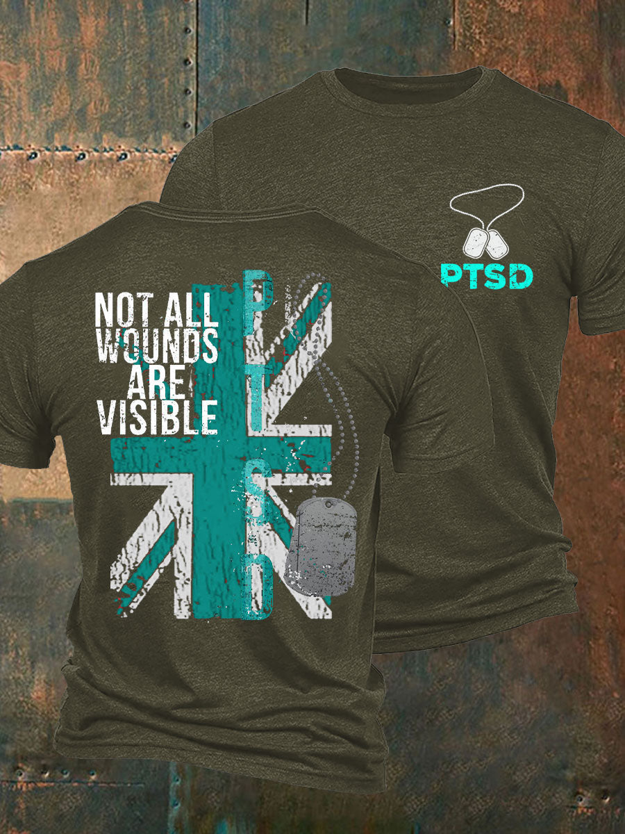 Men's PTSD Awareness Veteran T-shirt