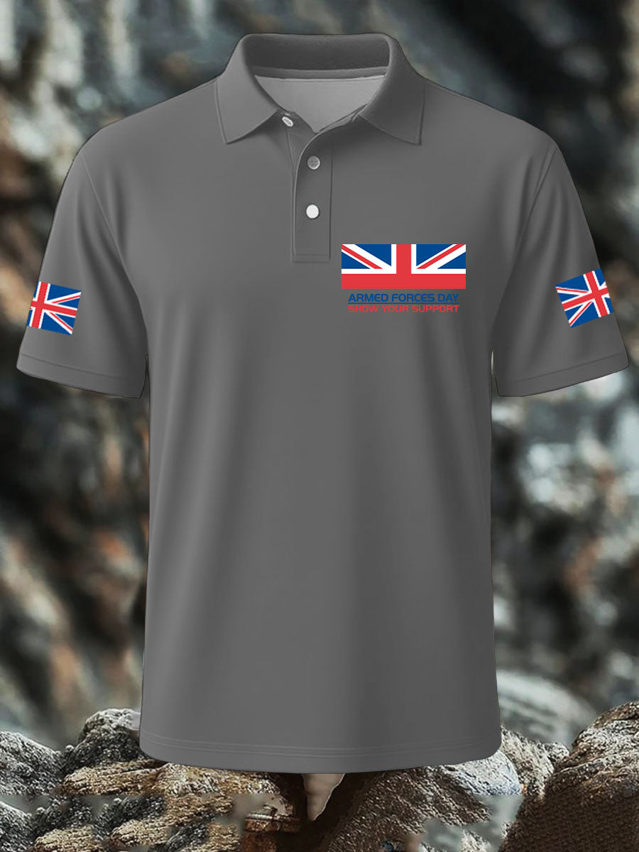 Men's Armed Force Day Printed Casual Tops