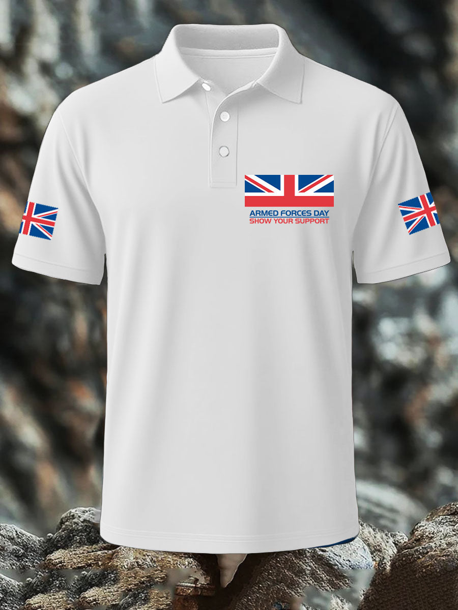 Men's Armed Force Day Printed Casual Tops