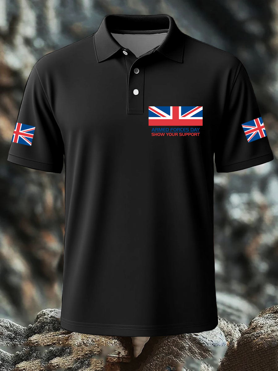 Men's Armed Force Day Printed Casual Tops