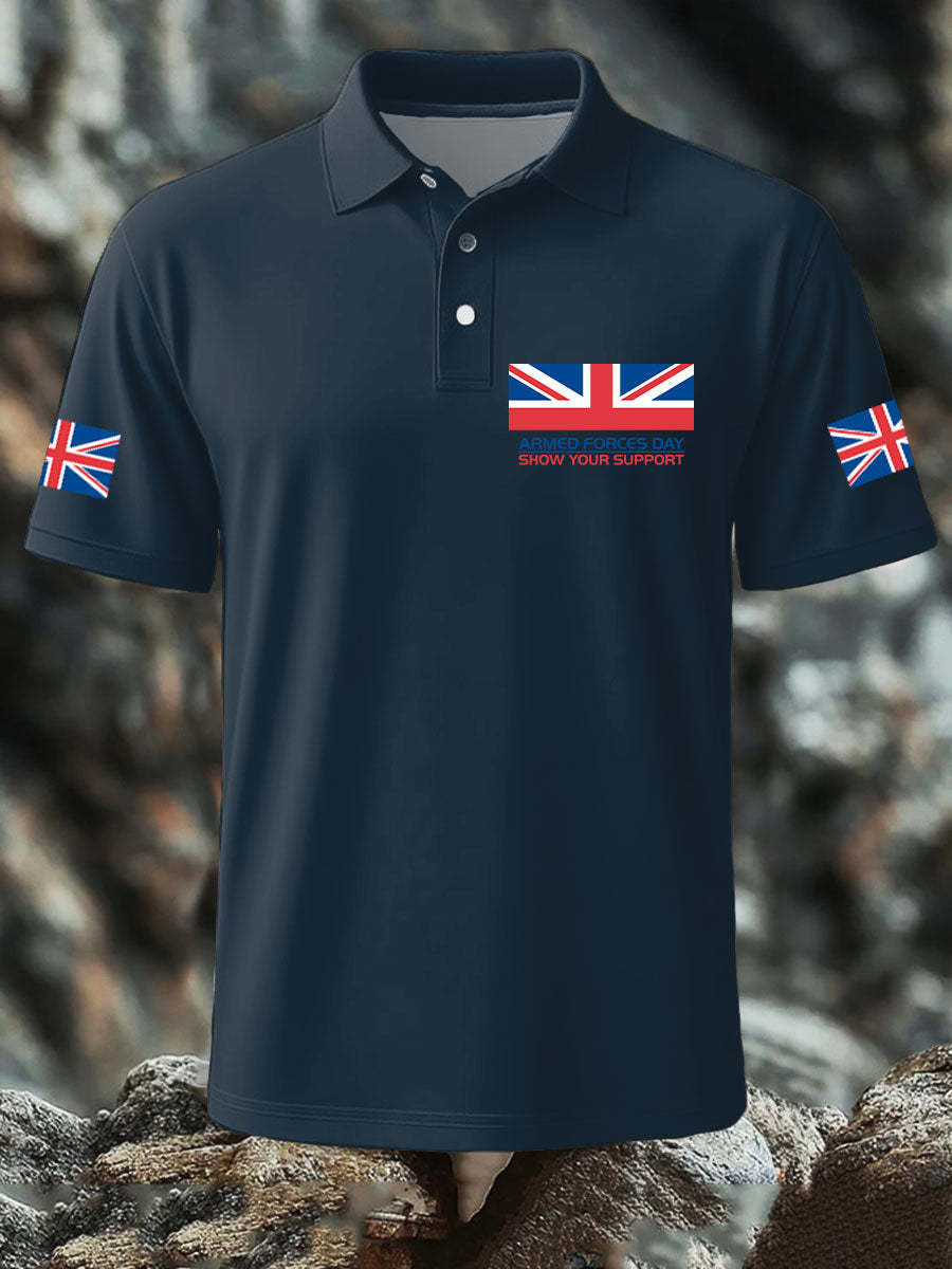 Men's Armed Force Day Printed Casual Tops