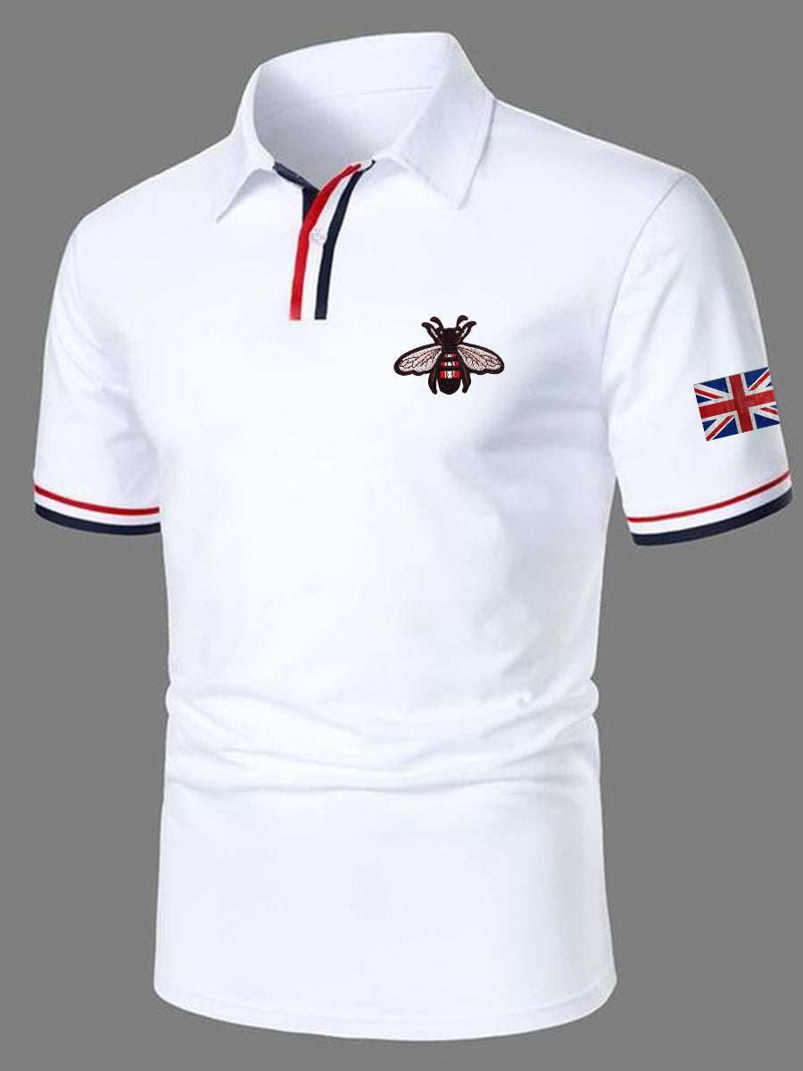 Men's UK Flag Print Casual Short Sleeve Top