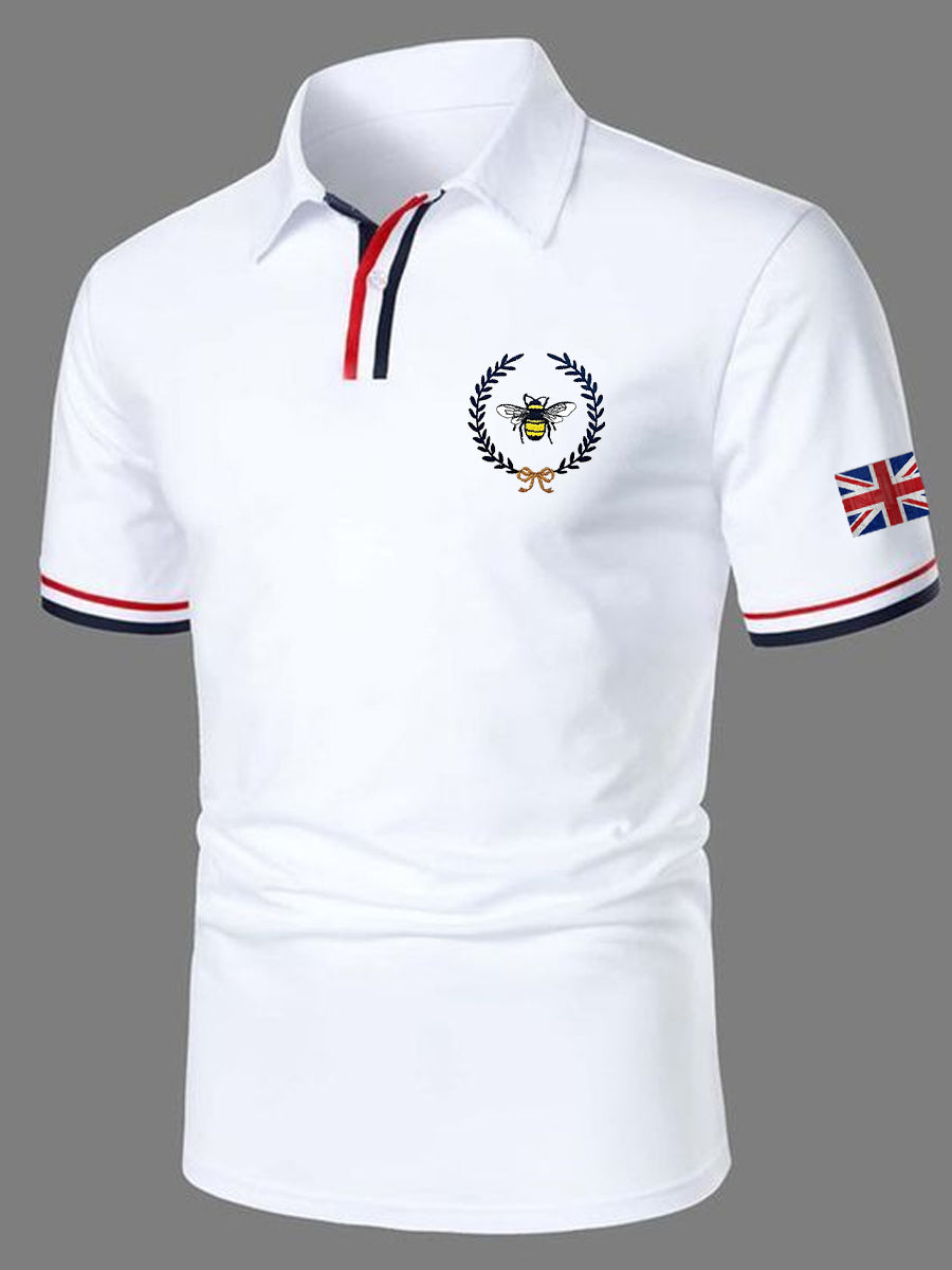 Men's UK Flag Print Casual Short Sleeve Top