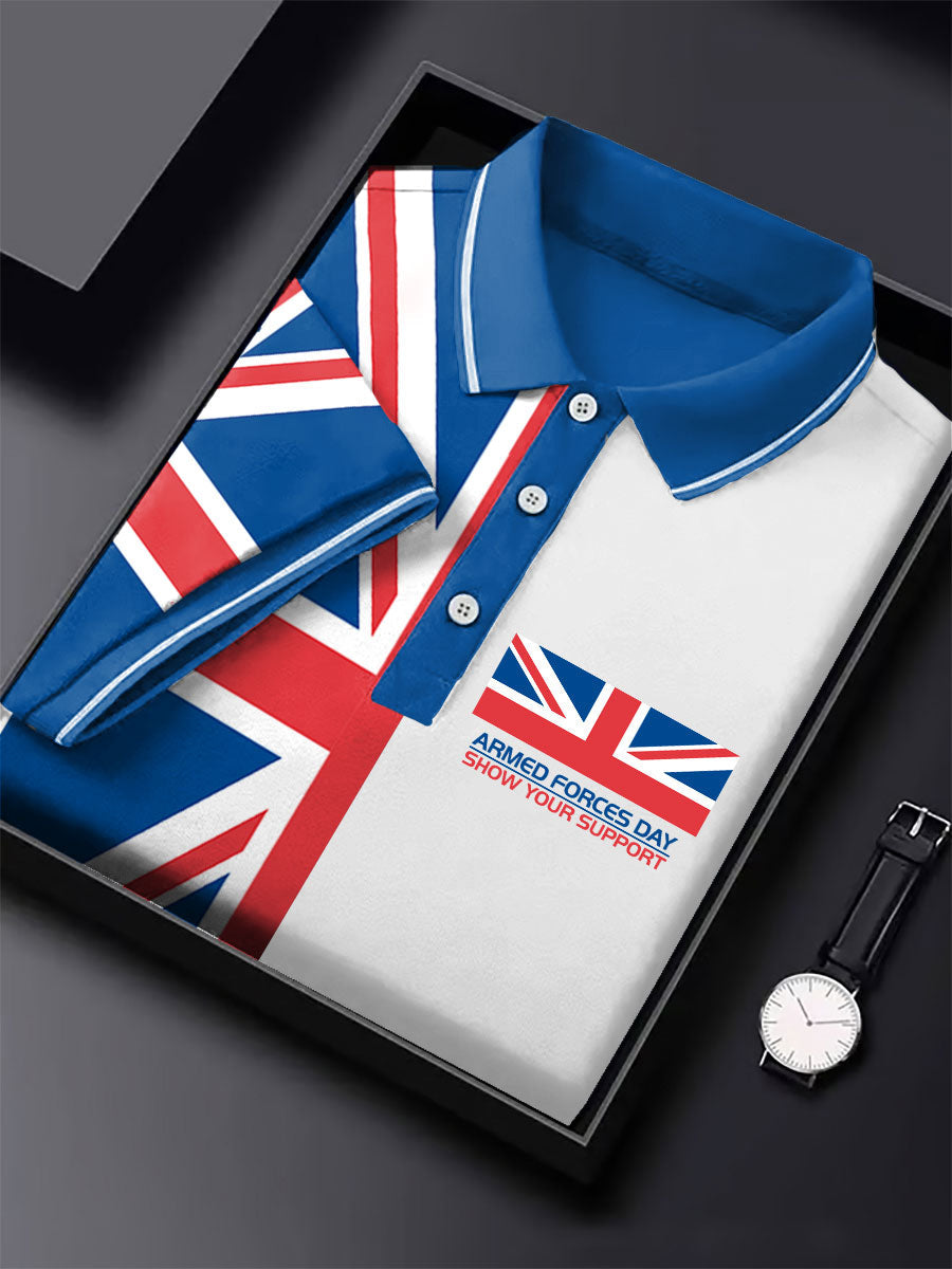 Men's Armed Force Day Printed Casual Tops