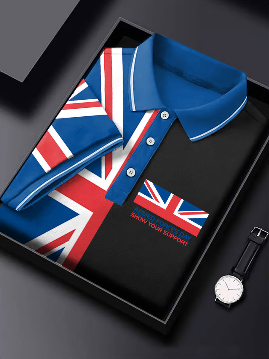 Men's Armed Force Day Printed Casual Tops