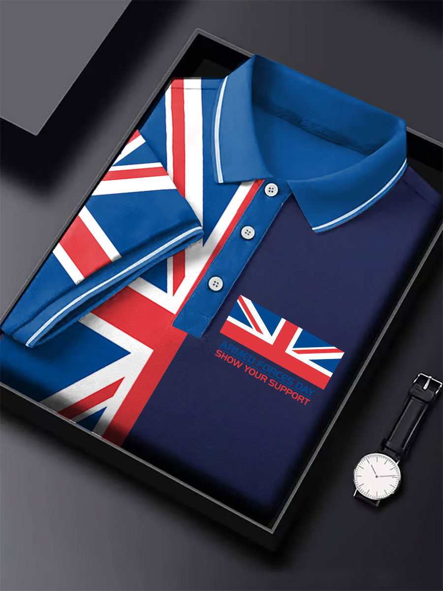 Men's Armed Force Day Printed Casual Tops