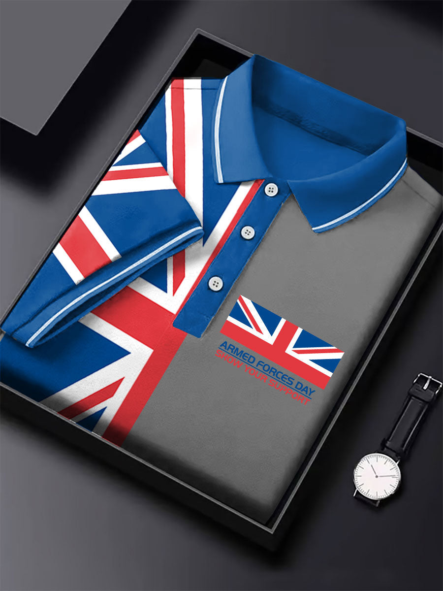 Men's Armed Force Day Printed Casual Tops