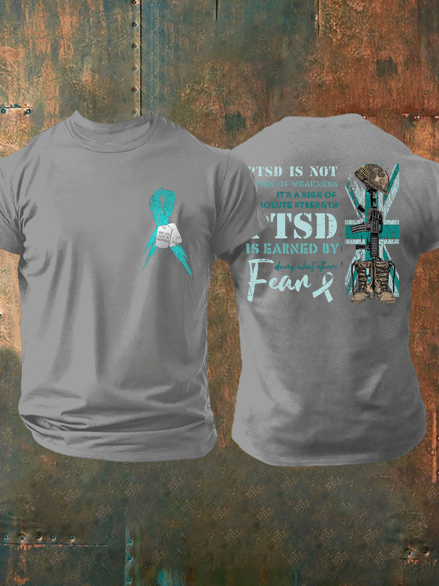 Men's PTSD Awareness Veteran T-shirt