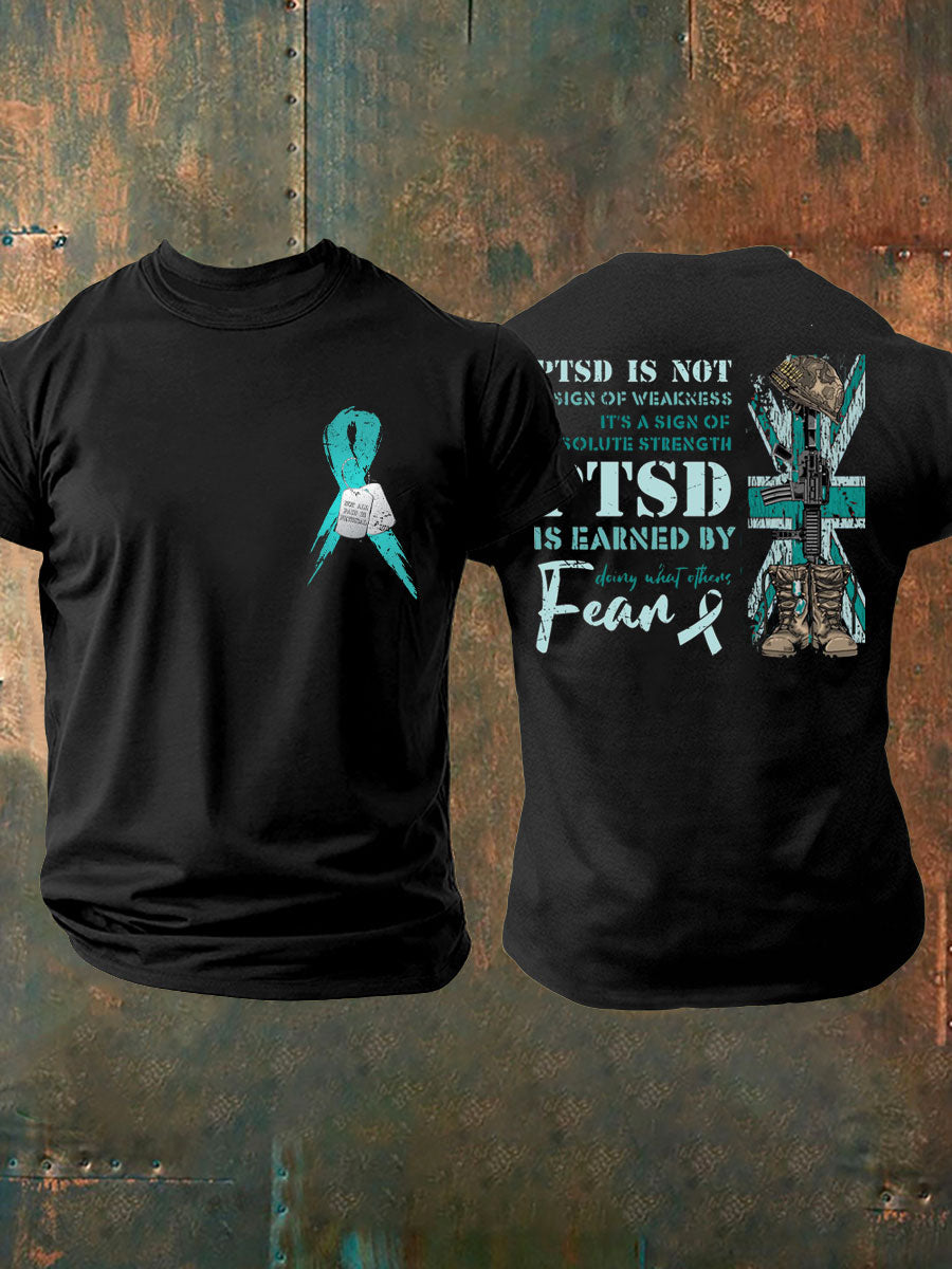 Men's PTSD Awareness Veteran T-shirt